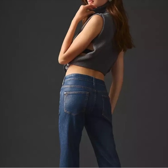 Anthropologie Pilcro Waxed Denim Straight Leg Jeans - Picture 2 of 7